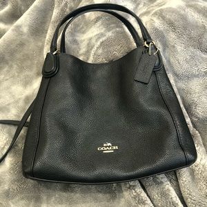Coach Pebbled Leather Crossbody Bucket Bag